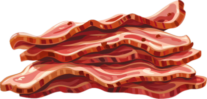 ai généré croustillant tranches de fumé Bacon png