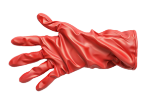 ai generiert rot Gummi Handschuh png