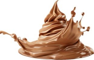 ai gerado espirrando líquido chocolate redemoinho png