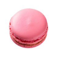 AI generated a pink macaron on a transparent background png