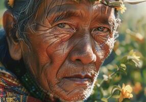 AI generated International day of the world's indigenous people. photo