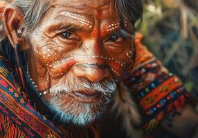 AI generated International day of the world's indigenous people. photo