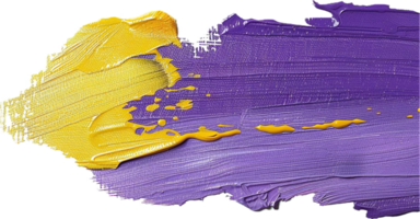 AI generated Abstract Yellow and Purple Brush Strokes png