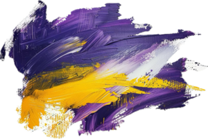 AI generated Abstract Yellow and Purple Brush Strokes png