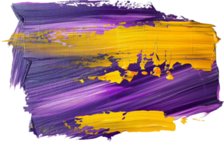 ai gegenereerd abstract geel en Purper borstel beroertes PNG