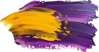 AI generated Abstract Yellow and Purple Brush Strokes png