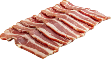 ai généré croustillant tranches de fumé Bacon png