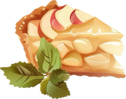 AI generated Fresh Baked Apple Pie with Sliced Apples png