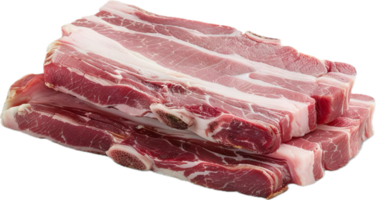 ai généré croustillant tranches de fumé Bacon png