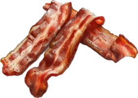 ai generato croccante fette di affumicato Bacon png