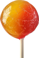 AI generated Lollipop Shaped Like a Slice of Grapefruit png