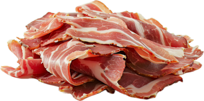 ai généré croustillant tranches de fumé Bacon png