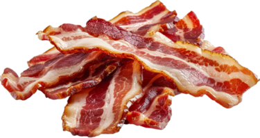 ai gerado crocantes fatias do defumado bacon png