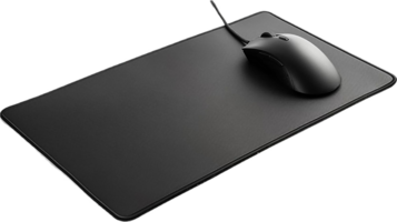 AI generated Black Computer Mouse and Pad png