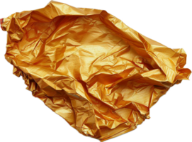 AI generated Crumpled Golden Foil Texture png