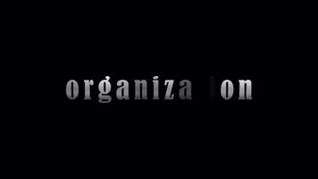 organizzazione argento testo con effetto animazione astratto sfondo video