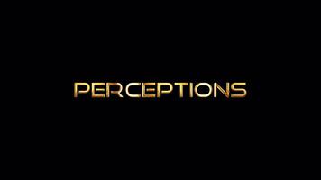 Loop Perceptions gold text shine loop light motion video