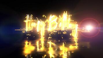 Abstract animation of Happy Birthday glitch text effect animation video