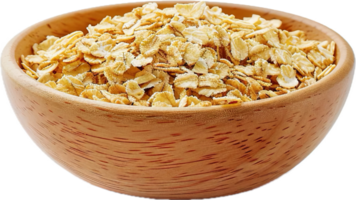 AI generated Corn Flakes in Wooden Bowl png