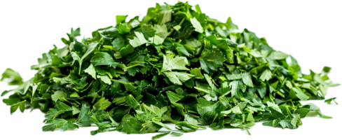 AI generated Fresh Chopped Green Parsley Heap png