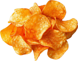 AI generated Crispy Golden Potato Chips png