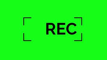 Video camera recording screen green screen background animation