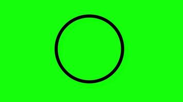 Video camera record button green screen background animation