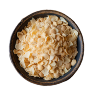 AI generated Bowl of Soybeans and Corn Flakes png