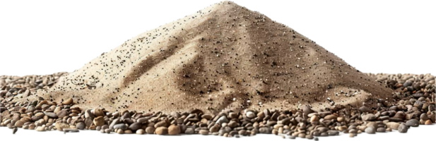 AI generated Pile of Mixed Sand and Pebbles png