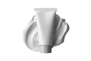 ai généré lotion crème tube avec dynamique écraser png