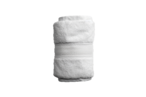 AI generated Rolled White Towel png