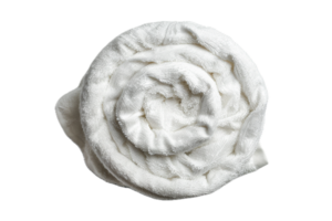 AI generated Rolled White Towel png