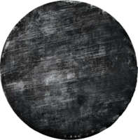 AI generated Textured Black Grunge Circle png