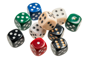 AI generated Collection of Colorful Dice png