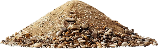 AI generated Pile of Mixed Sand and Pebbles png