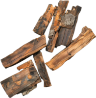 AI generated Natural Aged Firewood Logs png