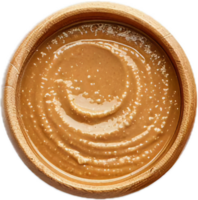 AI generated Creamy Peanut Butter in Open Jar Top View png