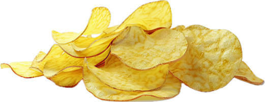 ai gegenereerd krokant gouden aardappel chips PNG