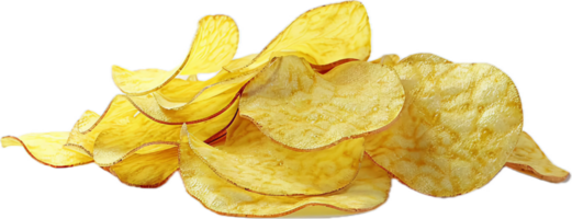 AI generated Crispy Golden Potato Chips png