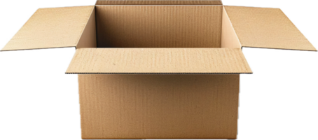 AI generated Open Empty Cardboard Box png