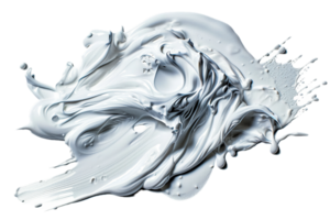 AI generated Abstract White Cream Texture Splash png