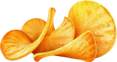 AI generated Spicy Crispy Potato Chips png