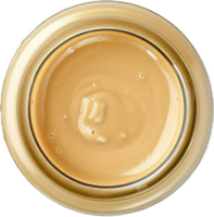 AI generated Creamy Peanut Butter in Open Jar Top View png