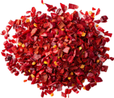 AI generated Heap of Crushed Red Pepper Flakes png