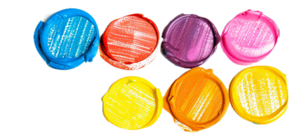 ai generado clasificado colores pastel lápices de color círculos png
