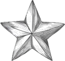 AI generated Monochrome Sketch of Starfish png