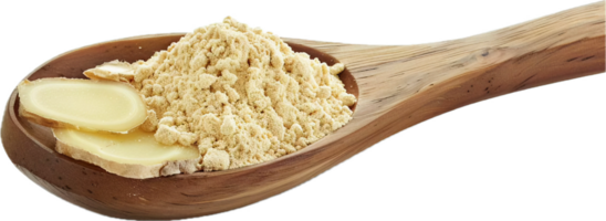 AI generated Ground Ginger on Wooden Spoon png