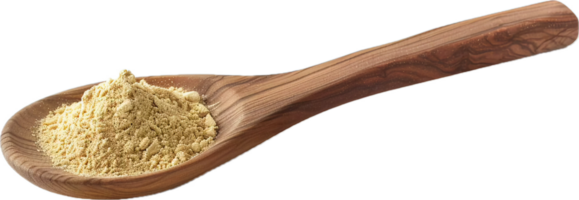 AI generated Ground Ginger on Wooden Spoon png