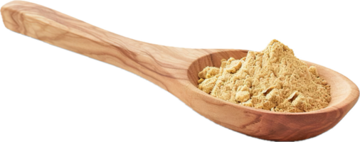 AI generated Ground Ginger on Wooden Spoon png