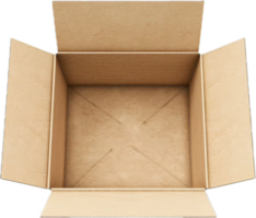 AI generated Open Empty Cardboard Box png